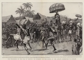 The Procession of the King of Bekwai, an Incident of the March of the Ashanti Expedition to Kumassi